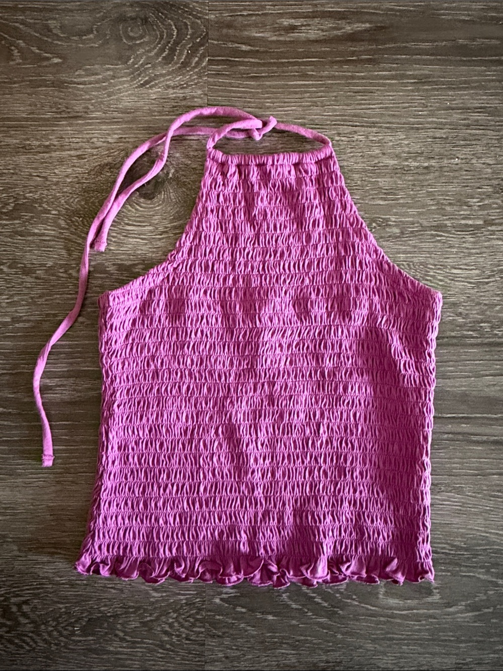 Old Navy Pink Shirred Halter Tank